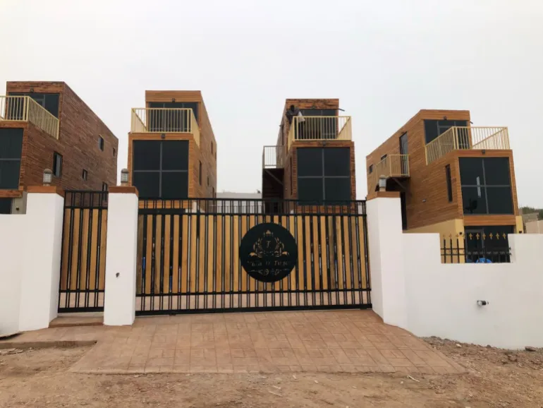 Shipping container homes can be arranged over several storeys